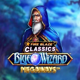 Play Fire Blaze Blue Wizard Megaways slot by Rarestone Gaming on legianocasino.si